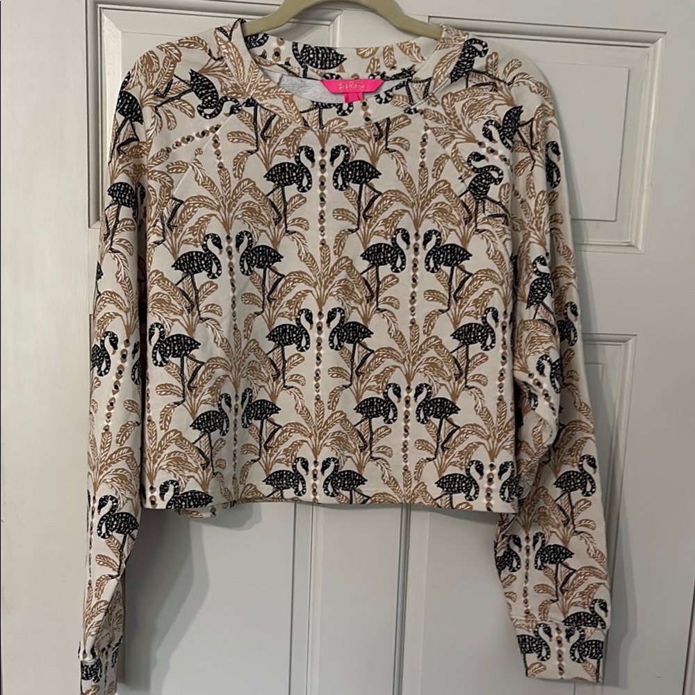 Lilly Pulitzer Long Sleeve Crop Sweatshirt